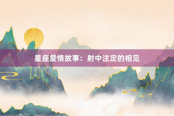 星座爱情故事：射中注定的相见